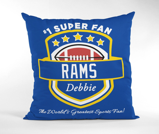 Personalized Rams Super Fan Pillow Case/Los Angelas Inspired Gift/Playoffs 2022