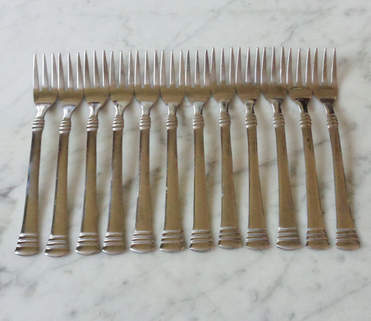 Cambridge Stainless Codie Glossy 5 3/4 Inch Set Of 12 Seafood Pickle Forks