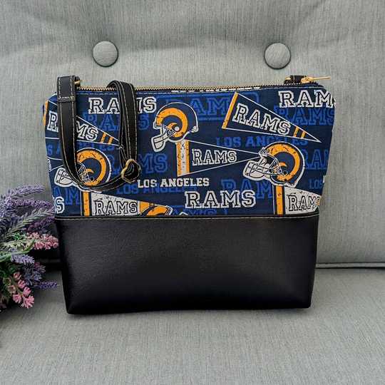 Los Angeles Rams Retro Nfl Bag Collection, Crossbody Bag, Tote With Vegan Leather Trim, Gift For Her