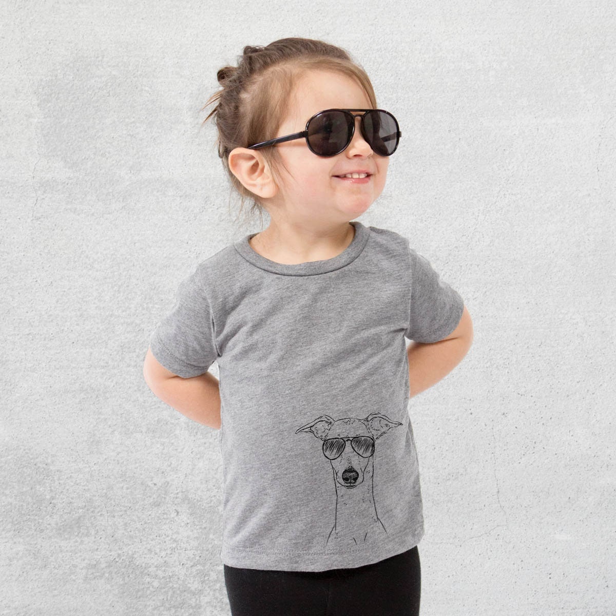 Pip The Italian Greyhound - Tri-Blend Shirt Kids Dog Tshirt Animal Glasses T