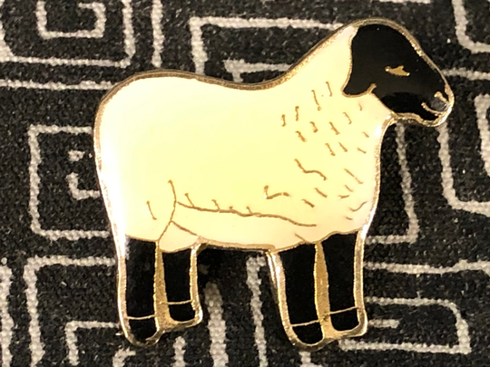 Sheep Enamel Pin - Suffolk Valais Blacknose Animal Cutest Pet Norfolk Horn Ewe Ussa Farm Domesticated Lamb Ram Buck