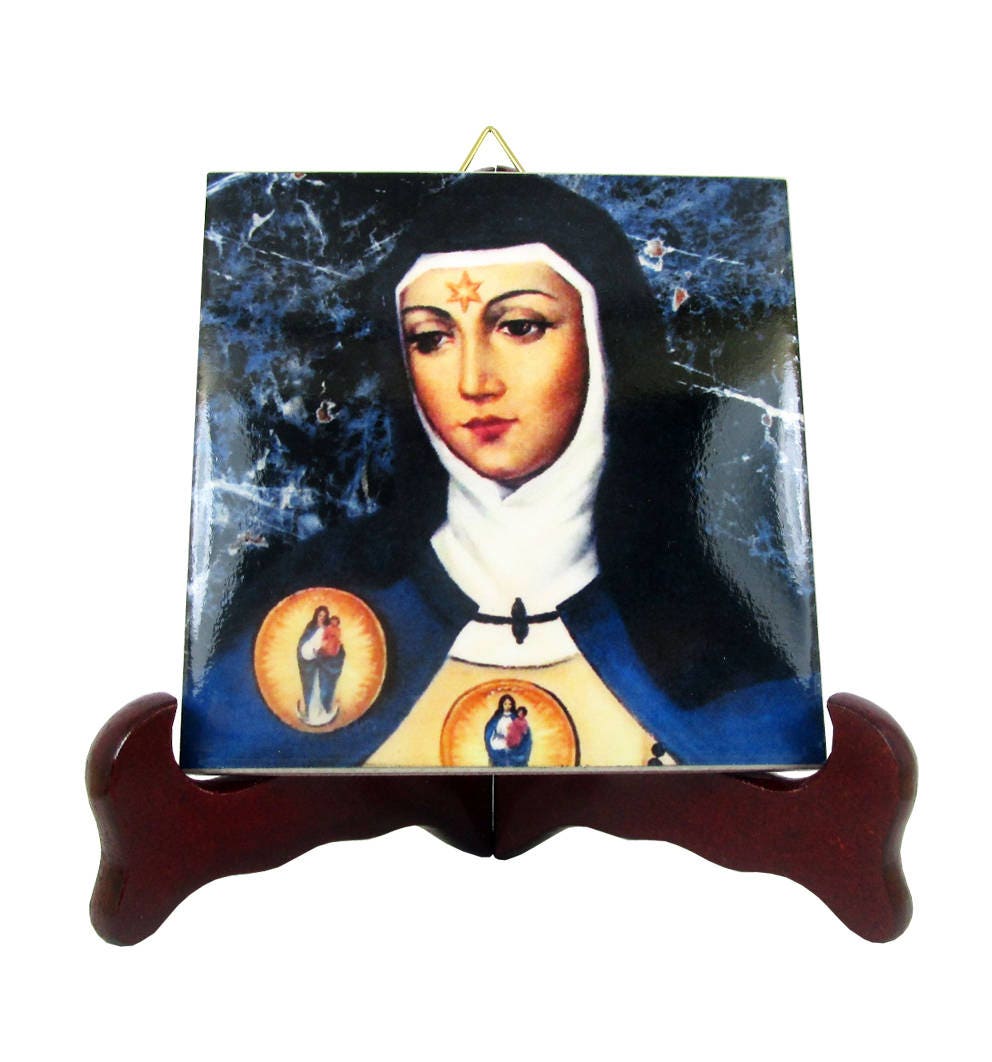 Saint Beatrice Of Silva - St Beatriz Catholic Icon On Ceramic Tile Religious Art Gift