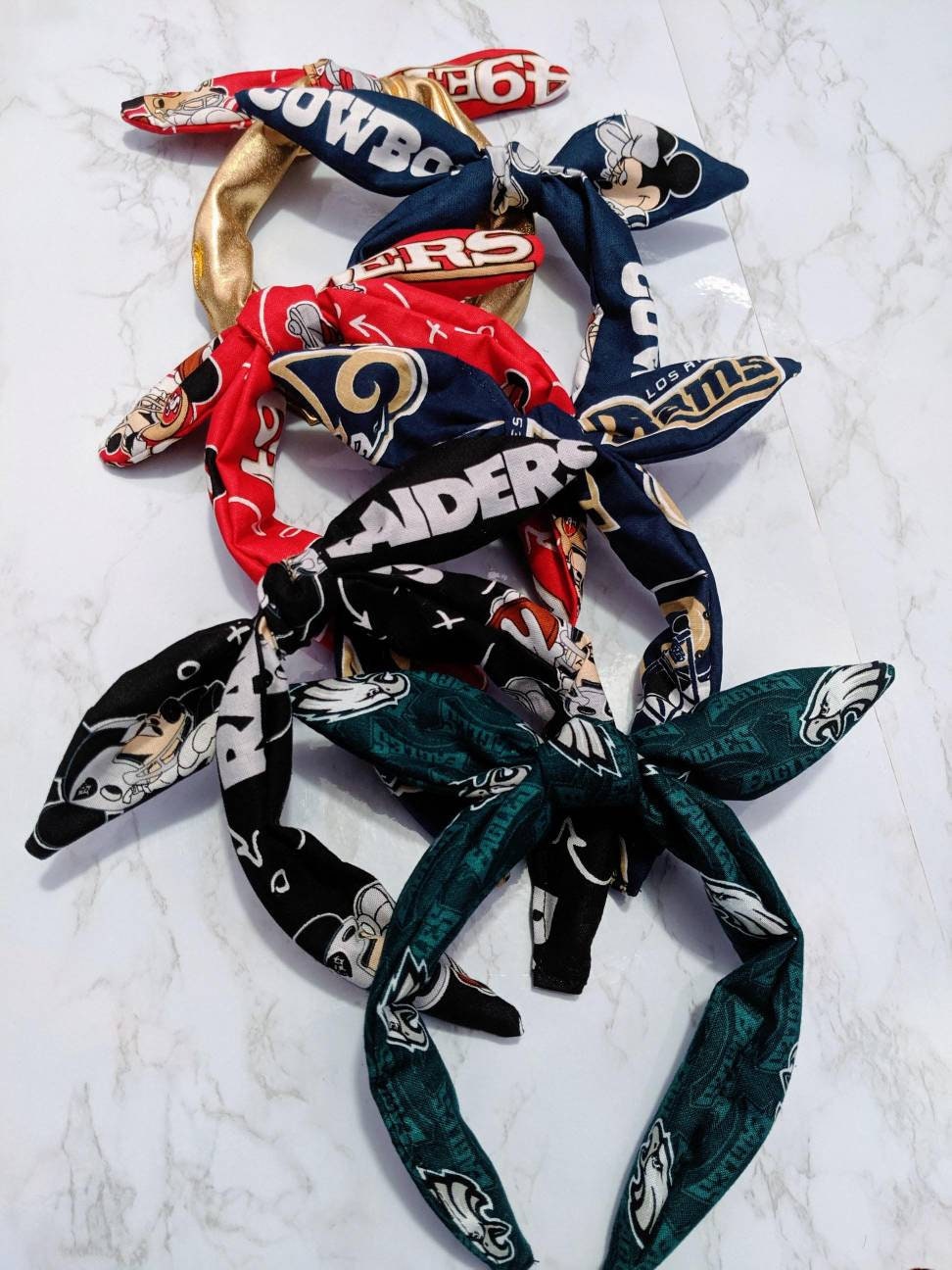 Football Headband, Raiders Rams Cowboys 49Ers Eagle's Patriots Headband