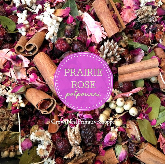 Prairie Rose Potpourri Is A Blend Of Real Red Rose Petals, Pink Rosebuds, White & Flowers Plus Spices & Pods Scented Fragrance