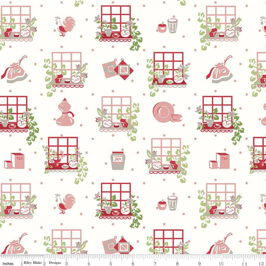 Cook Book - Window Coral Lori Holt Bee in My Bonnet Riley Blake