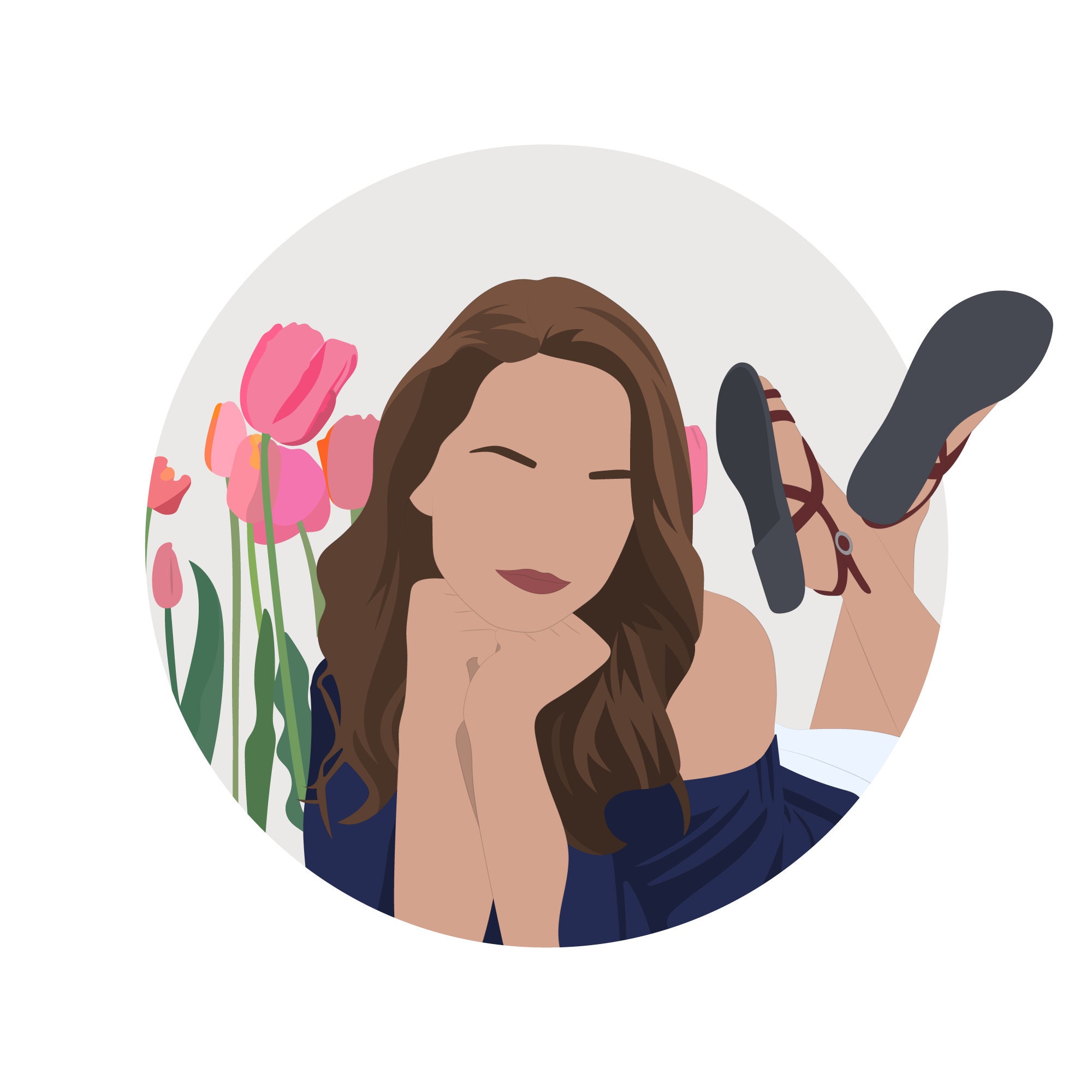 Senior. Graduation Gift. Custom Minimalist Portrait. Faceless Digital Vector Art. Personalized Illustration. Prom College. No Physical Print