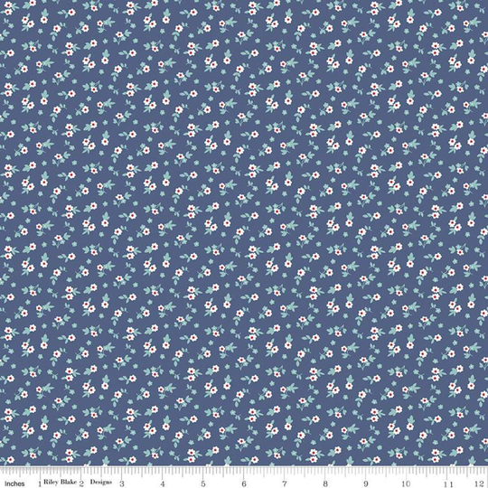 Cook Book Blossom Denim By Lori Holt For Riley Blake Designs