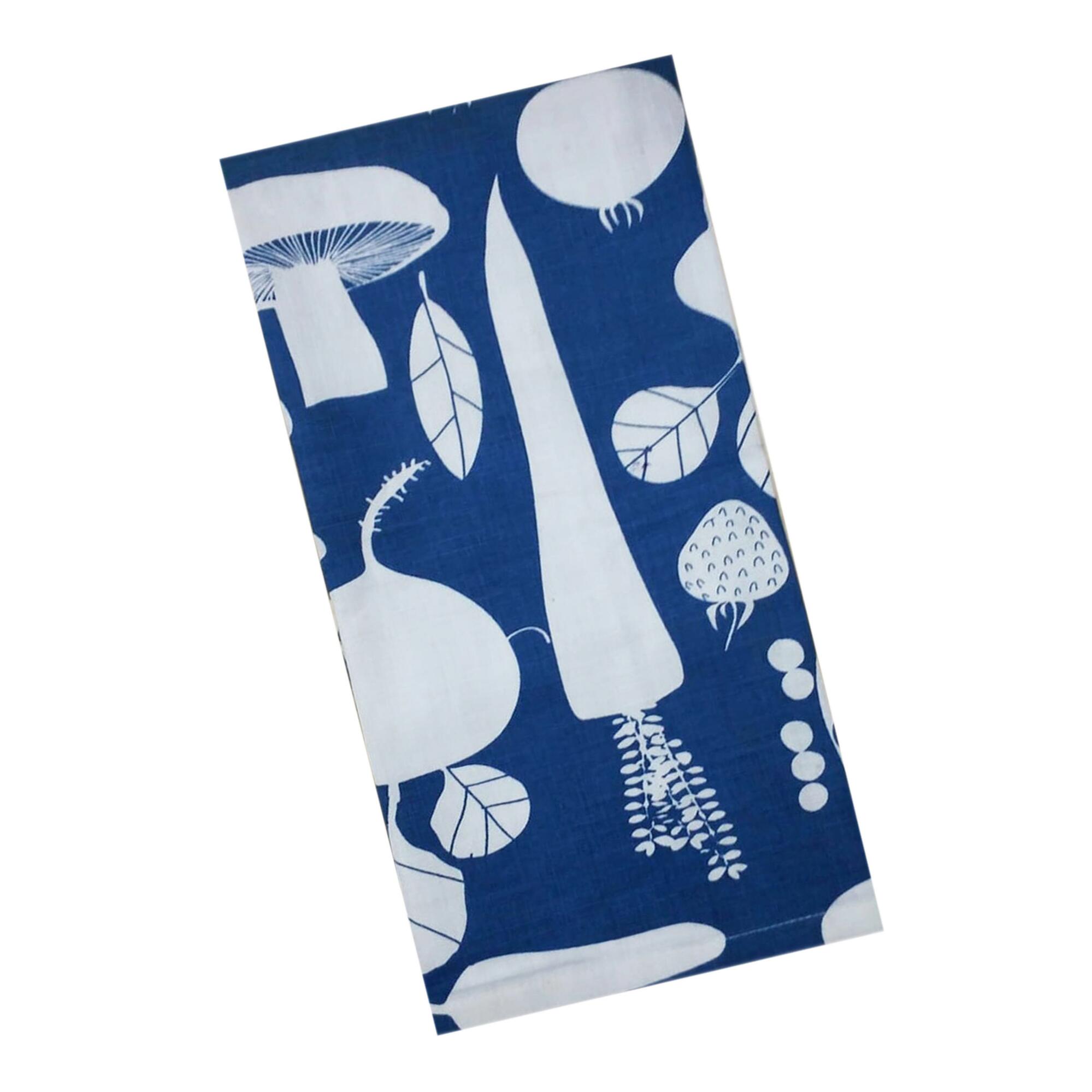 Blue Fruit and Veggie Print Kitchen Towel Set of 2 - Cotton by World Market
