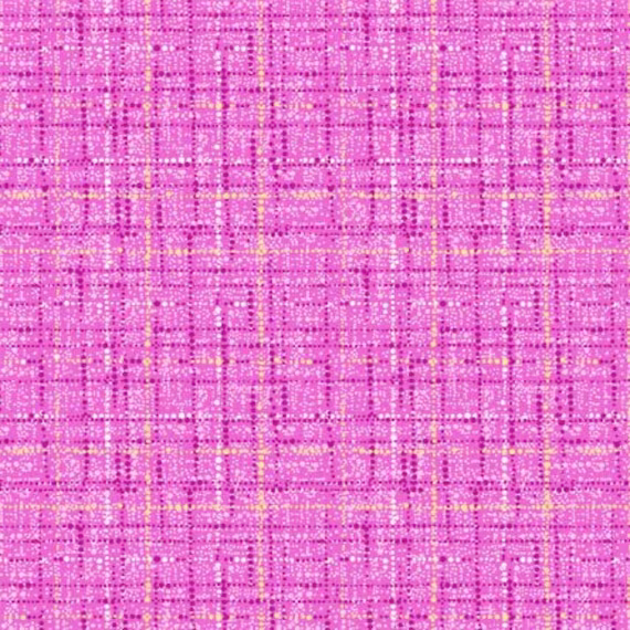 Coco ~ Bubblegum Textured Grid Blender Cotton Fabric, Michael Miller 100% Pink Bubblegum Fabric