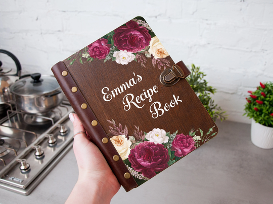 Moms Recipe Book, Personalized Journal, Mother Daughter Gift, Notebook, Custom Gift For Mom, Family Cook Binder