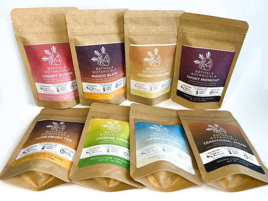 Loose Leaf Exotic Blends Tea Flight Sampler Pack Bathala Botanicals - Choose Any 4 Or All 8 Variety Sample Gift Set