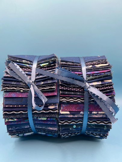 Blue/Navy Tonal Blender Fabrics 100% Cotton Assorted For Quilting Choose Fat Quarters, 2 1/2" Strips, Jelly Roll, Charm Pack, Layer Cake