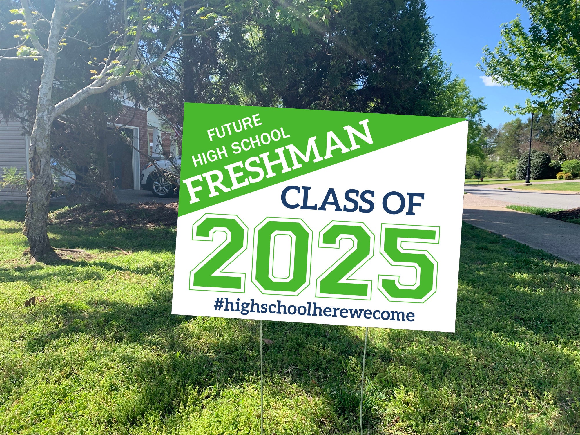 8Th Grade Graduation Yard Sign, Future High School Freshman, Class 2025, Wire Stake Incl., Diy File Option, Free Shipping, Freshman