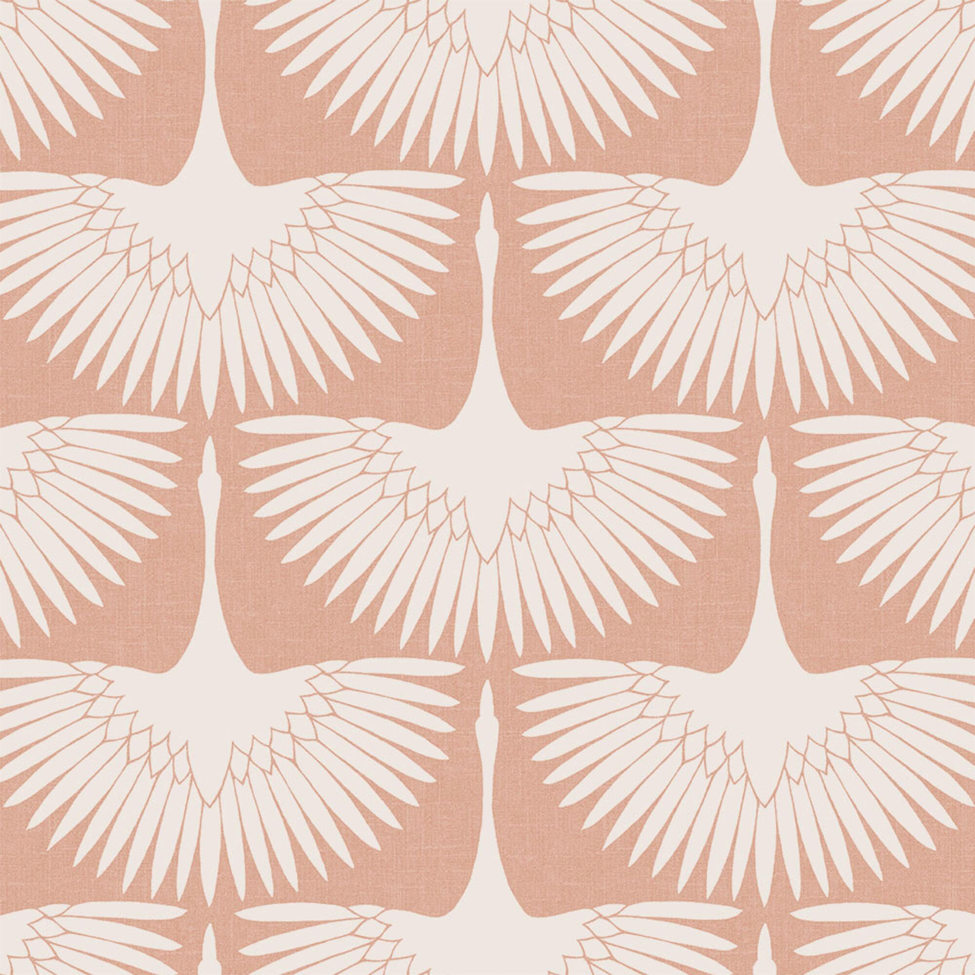 Blush Genevieve Gorder Cranes Peel And Stick Wallpaper by World Market