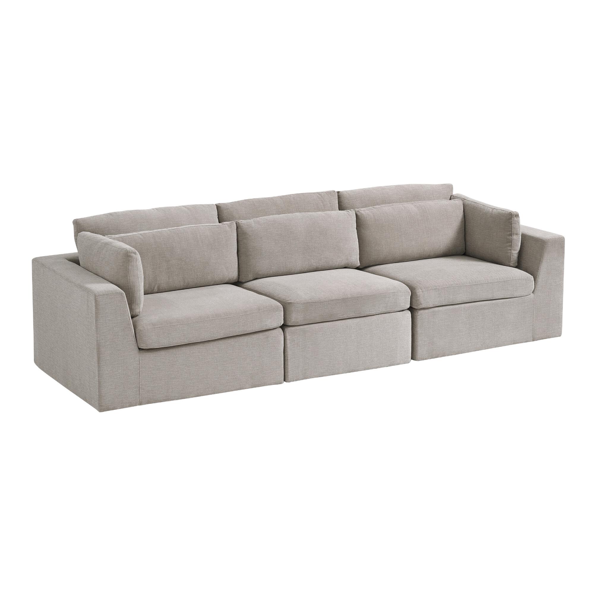 Gray Emmett 3 Piece Modular Sofa by World Market