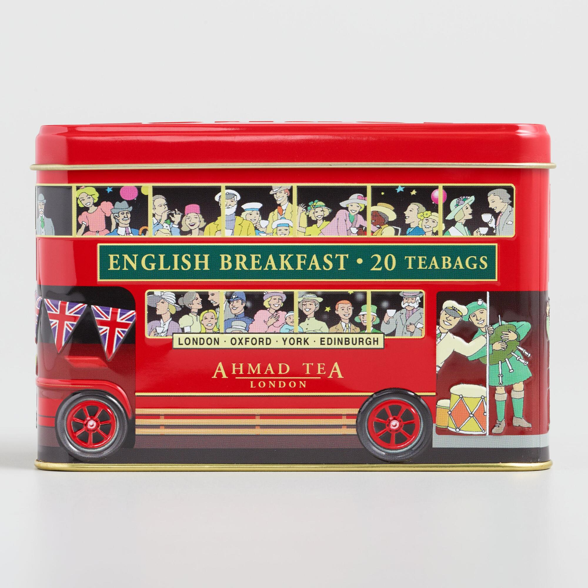 Ahmad London Bus English Breakfast Tea Tin 20 Count by World Market