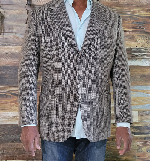 Brioni Wool Cashmere Blend Herringbone Blazer Sport Jacket 42 R Exceptional