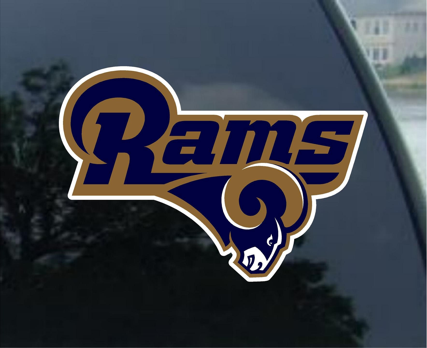 Los Angeles Rams Vinyl Decal Car Window, Mirror, Bumper, Laptop, Yeti, Cornhole Sticker