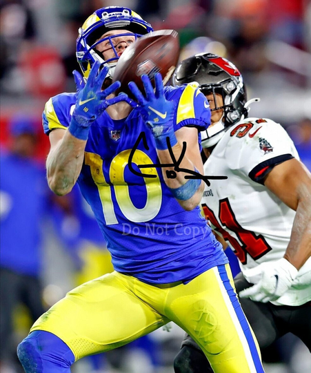 Cooper Kupp Signed Photo 8x10 Rp Autographed Picture Los Angeles Rams La Catch Vs Tampa