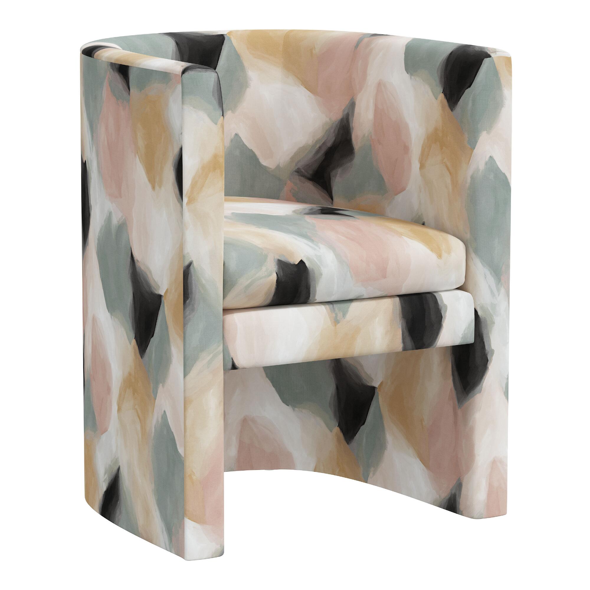 Print Brady Upholstered Tub Dining Chair: Natural by World Market