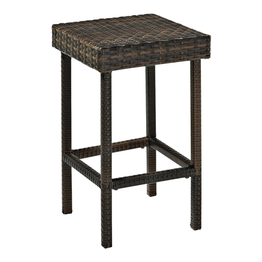 All Weather Wicker Pinamar Outdoor Patio Counter Stools Set of 2: Brown - Resin by World Market