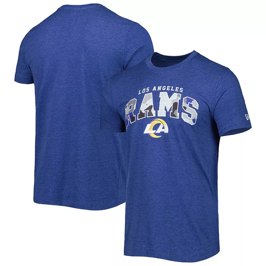 Men's New Era Heathered Royal Los Angeles Rams Training Collection T-Shirt, Size: Medium, Blue