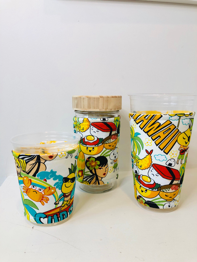 Hawaiian Coffee Cozy/ Mason Jar Sleeve