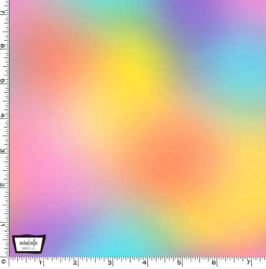 Phantasmagoria Pastel Rainbow Blender From Kaleidoscope Collection For Michael Miller - 100% Quilt Shop Quality Fabric - You Choose The Cut