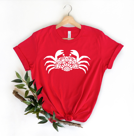 Mandala Crab Shirt, Graphic Beach Family Trip Seafood Shirts, Nautical Travel