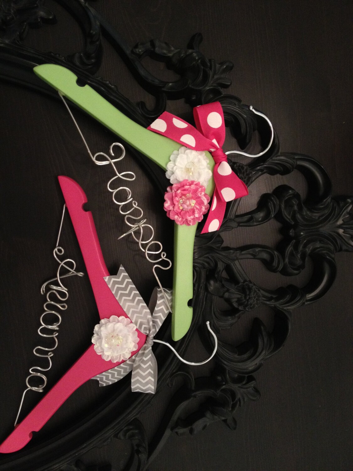 Baby Hanger/Children's Personalized - Design Your Own- Girl Shower Gift Flower