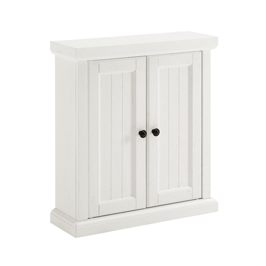 White Wood Delmar Bathroom Wall Cabinet by World Market