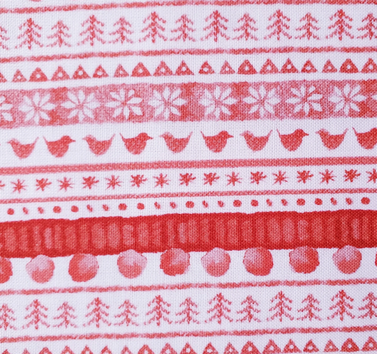 Warm Wishes Red Christmas Stripe Blender Fabric From Maywood Studio. Priced Per 1/2 Yard