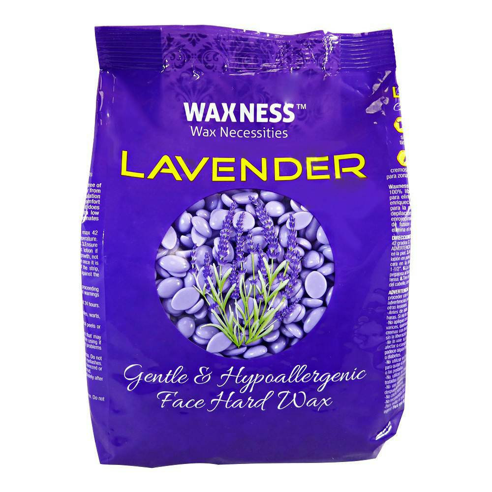 POLYMER blend premium luxury face hard wax beads with lavender oil 0.8 LB / 400