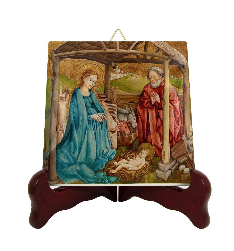 Catholic Gifts - Christmas The Nativity Religious Art Christian Icon Ceramic Tile Catholics Holy