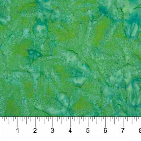 Batik Blender - Tonal Green From Banyan Shadows Collection By Northcott Fabrics 100% Cotton