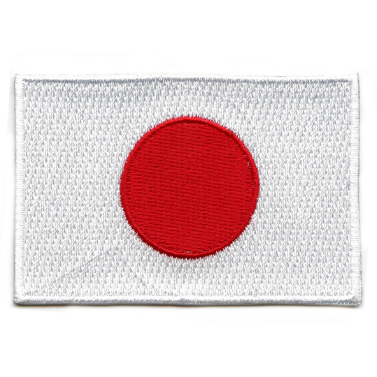 Japan Flag Patch Country Iron On Embroidered Af4