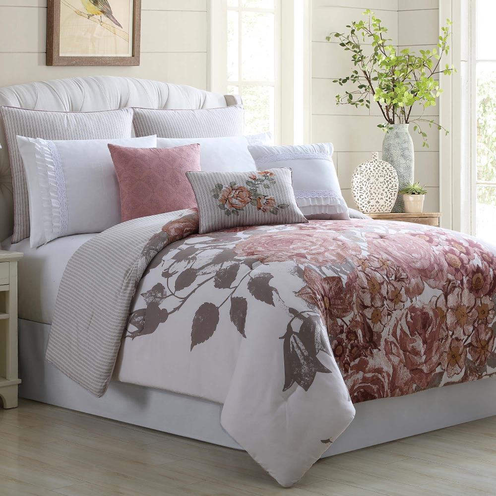 Amrapur Overseas Fiona comforter set Multi Multi Reversible King Comforter (Blend with Polyester Fill) | 38EBJQCF-FIO-KG