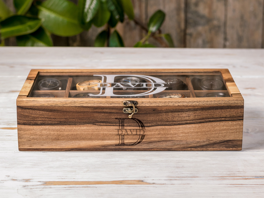 Watch Box For Men Wood Wooden Engraved Case Custom