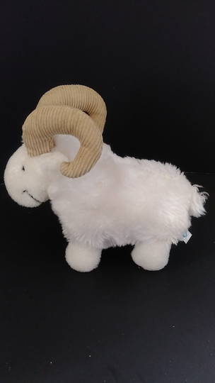 Vintage Dakin White Ram Stuffed Animal 7'' Plush Bin Zzz