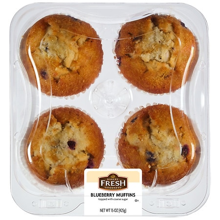Kroger Blueberry Muffins - 3.75 oz x 4 pack