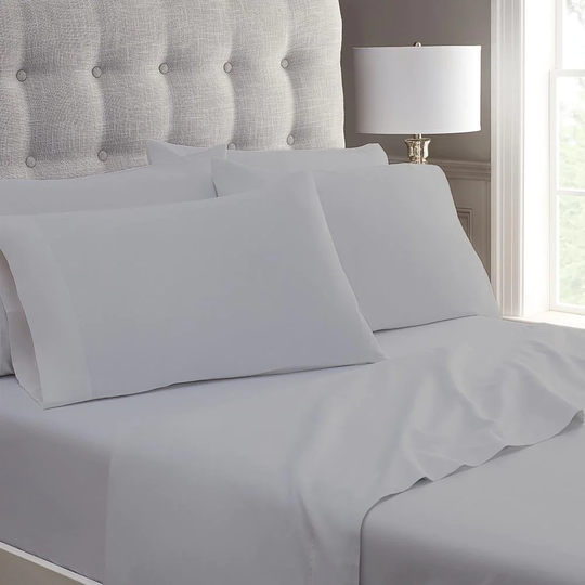 allen + roth King 800-Thread Count Cotton Polyester Blend Gray Bed Sheet | JJ-ICSSK12