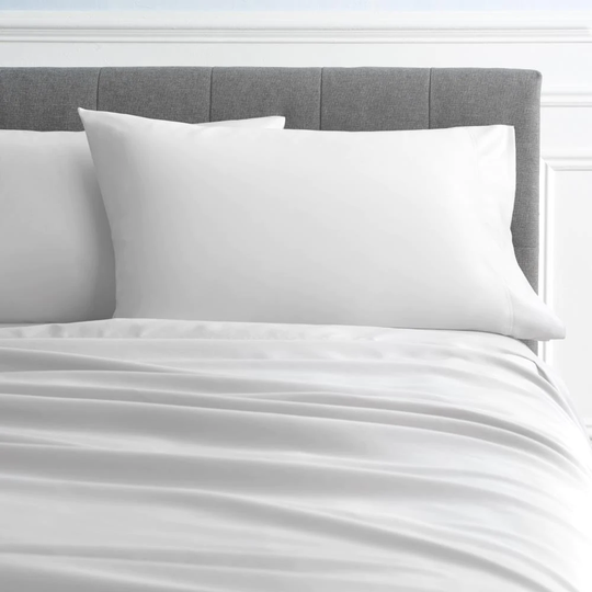 COLOR SENSE 800 tc luxury cvc white queen sheet Set Queen 800-Thread Count Cotton Blend White Bed Sheet | IGCL800QSS-WHITE