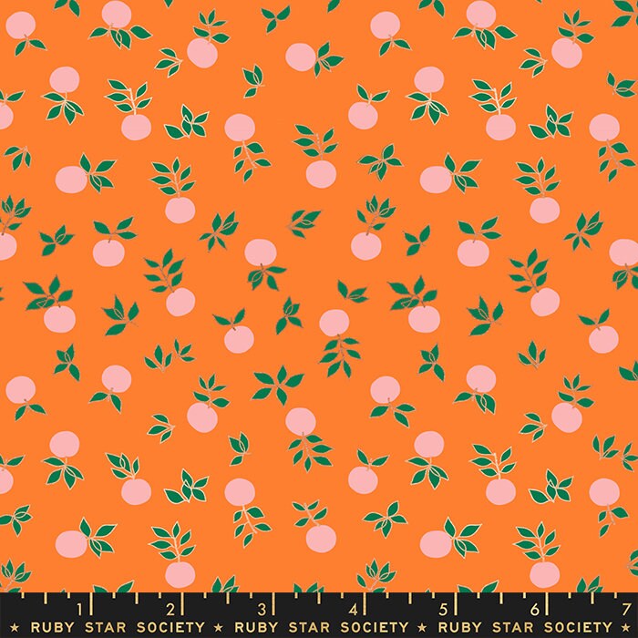 Preorder Only - Stay Gold -Blossom Blend Flower Botanical Orange Rs0024 13M Ruby Star Society Melody Miller Moda Fabrics