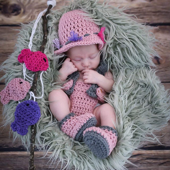 Baby Fishing Outfit Girl Newborn Photo Hat Prop