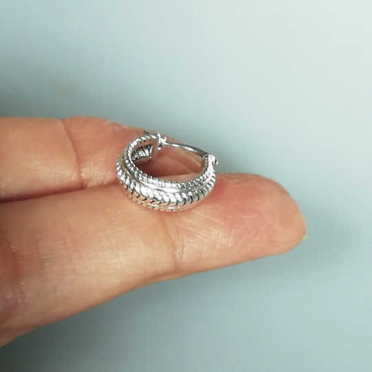 sterling Silver Egyptian Hoops | Simple 925 Bohemian Silver Jewelry Ear Women's Hoop Elbb