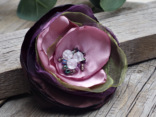 Handmade Flower Pin Brooch For | Dress, Fabric Floral Brooch, Women Accessories, Button, Small Gift Ideas