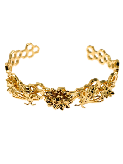 Honey Bee & Flower Comb Cuff