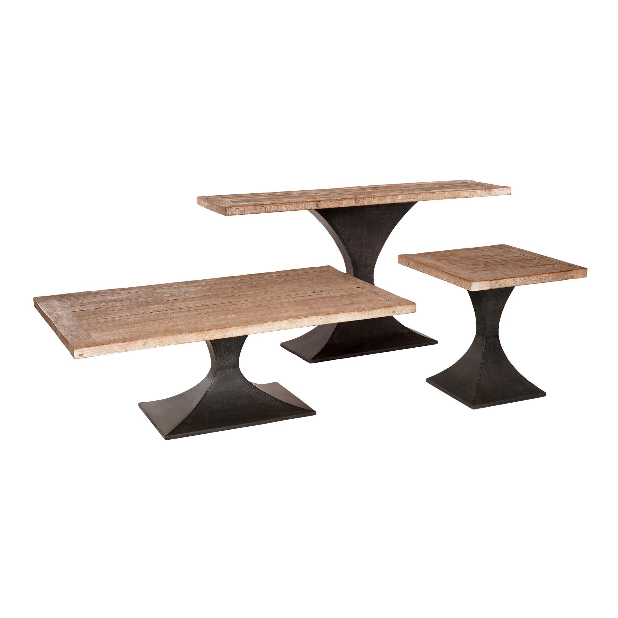 Reclaimed Pine and Metal Samuel Accent Table Collection by World Market