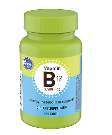 KROGER VITAMIN B12 DIETARY SUPPLEMENT TABLETS 2500MCG 100 COUNT