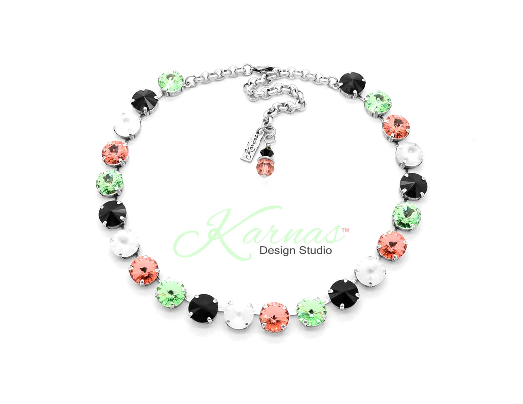 Sunbathing Beauty 12mm Necklace Made With Genuine Crystal Choose Your Finish Karnas Design Studio Free Shipping